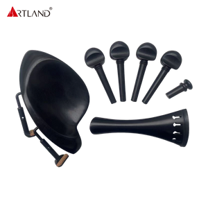 Violine 3/4-4/4 Kinnhalter Ebenholz-Befestigungsset A-51