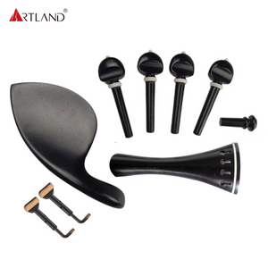 Geigenbeschlag A-72 aus Oxbone mit Intarsien aus Ebenholz